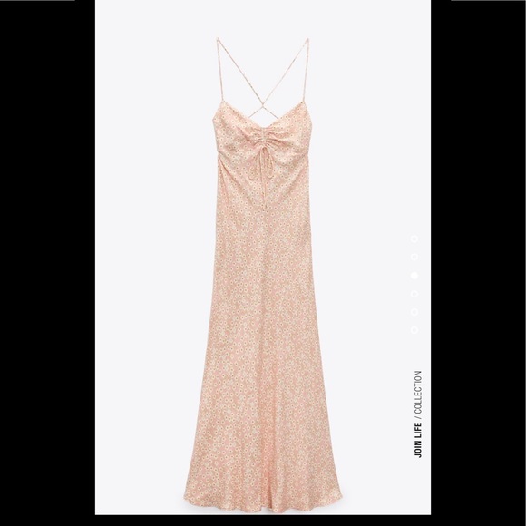 Zara satin effect floral print dress - Picture 4 of 4